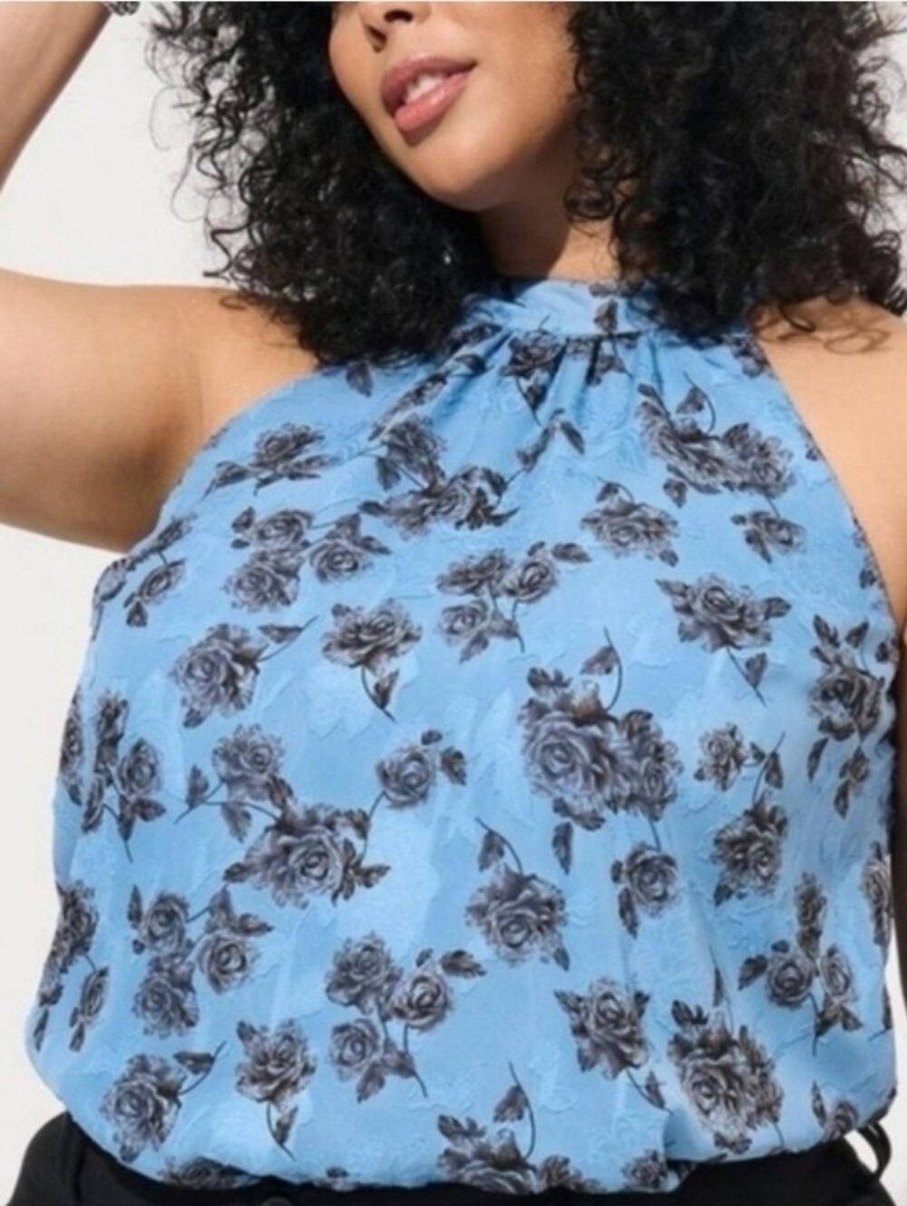 NWT/ Torrid Clip Chiffon Mock Neck Halter Tank 5X